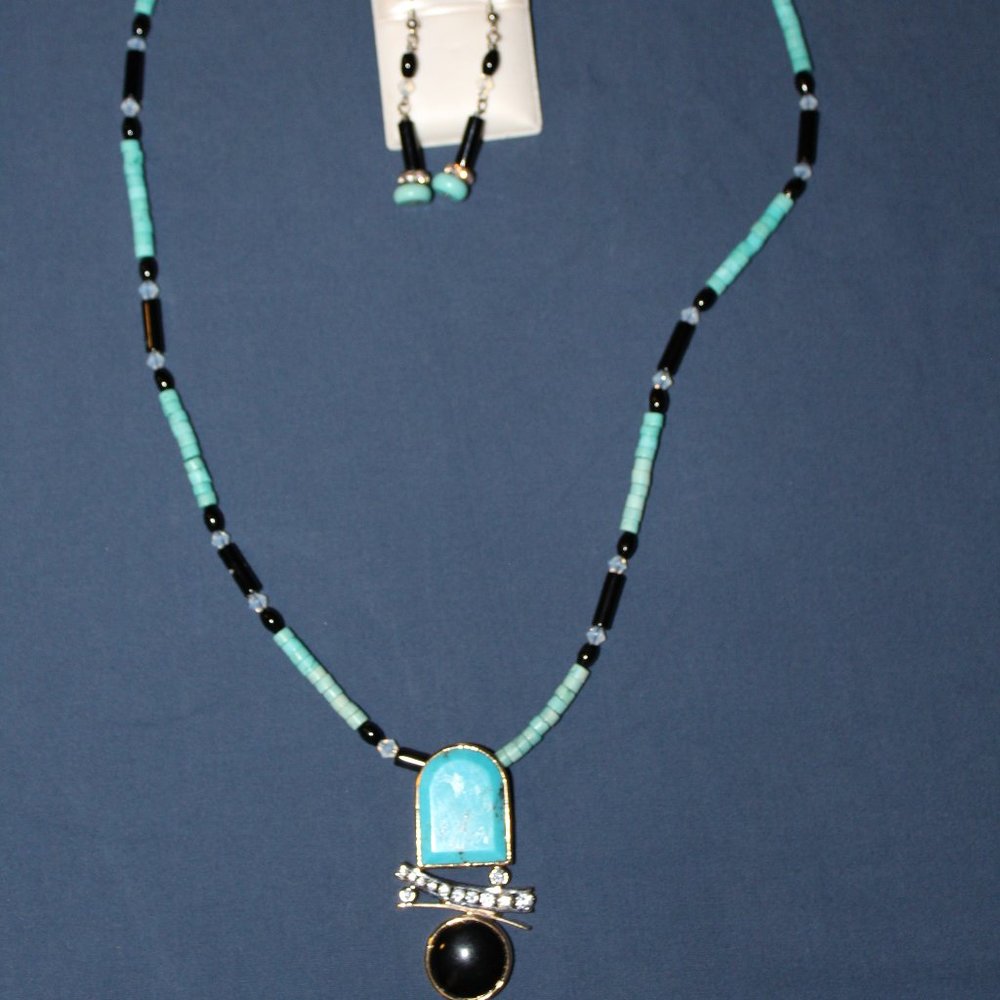 Handmade necklace and earrings